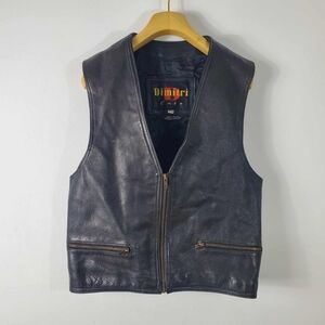Dimitri Black Leather Sleeveless Jacket Size M Made In Canada